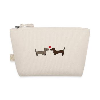 two kissing dachshunds, gift idea, poster - Organic Pouch - nature - Front