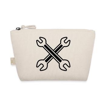 Crossed wrench - Organic Pouch - nature - Front