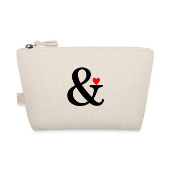 Ampersand Herz I Zeichen Symbol & Liebe Geschenk - Bio-Täschchen - Natur - Vorne