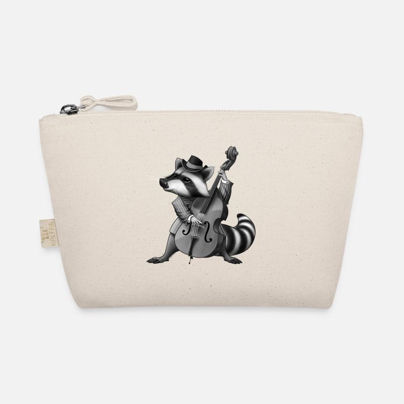 Racoon Musician - Bio-Täschchen - Natur