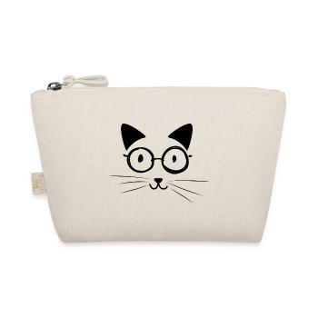 funny cat face cat kitten gift - Organic Pouch - nature - Front