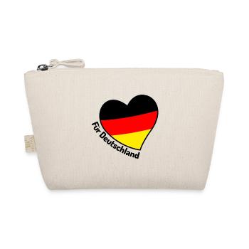 WM EM Heart Germany World Cup Soccer - Organic Pouch - nature - Front