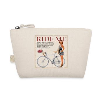Ride Me - ride a bicycle - Organic Pouch - nature - Front