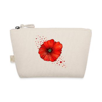 Mohnblume Poppy Kunst - Bio-Täschchen - Natur - Vorne