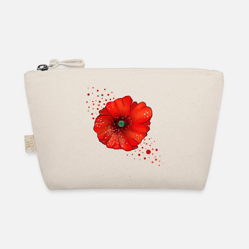Mohnblume Poppy Kunst Bio-Täschchen