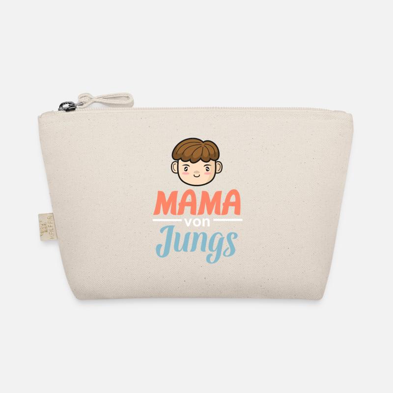 Mama von Jungs - Coole starke Mutter Geschenk - Bio-Täschchen - Natur