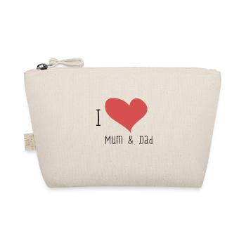 I Love luv Mum & Dad BLACK LABELED - Bio-Täschchen - Natur - Vorne
