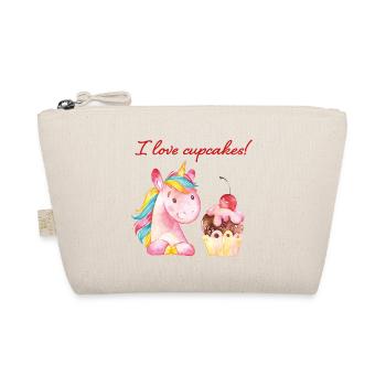 I love cupcakes unicorn unicorn - Organic Pouch - nature - Front