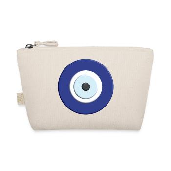 Nazar Boncuk - blaues Auge Schutz - Bio-Täschchen - Natur - Vorne