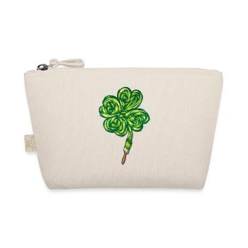 Clover - "I make my own luck" - Organic Pouch - nature - Front