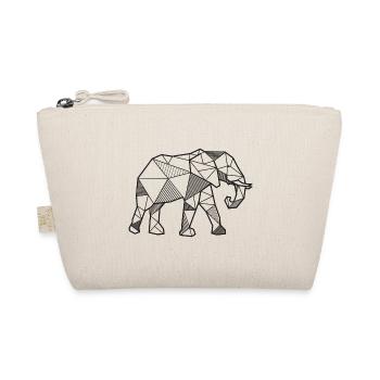Elefant geometrisch Geschenk Tier Afrika wild - Bio-Täschchen - Natur - Vorne