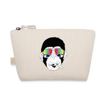 Affe - Gorilla - Zigarette - Sonnenbrille - Bio-Täschchen - Natur - Vorne