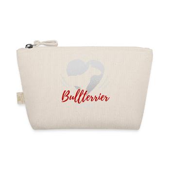 Bullterrier Liebe mit Herz - Bio-Täschchen - Natur - Vorne