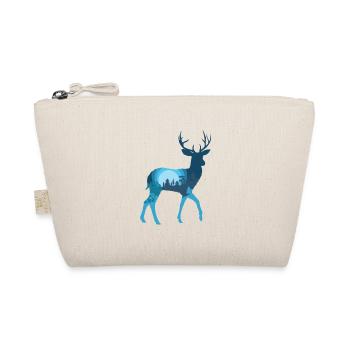 Reh Hirsch Wald Landschaft Natur Nacht Geschenk - Bio-Täschchen - Natur - Vorne