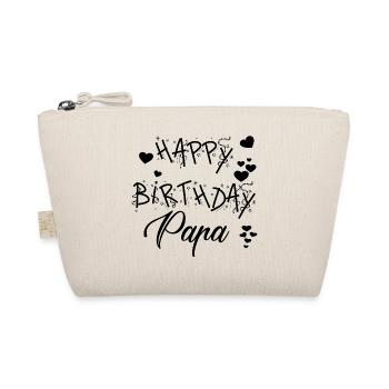Happy Birthday Papa! Geburtstags Glückwunsch Papa - Bio-Täschchen - Natur - Vorne
