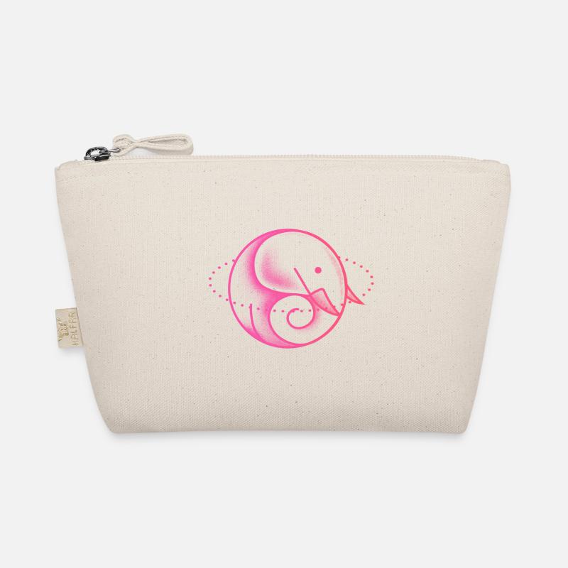 Éléphant mignon rose Trousse biologique