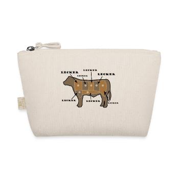 Delicious cow! Funny gift idea with cow. - Organic Pouch - nature - Front