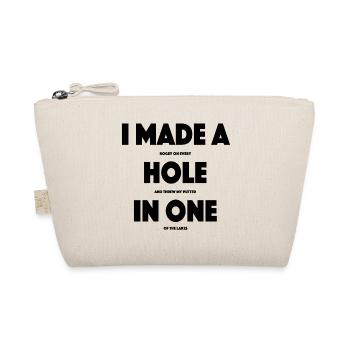 Disc Golf, discgolf, golf, hole in one, lustig - Bio-Täschchen - Natur - Vorne