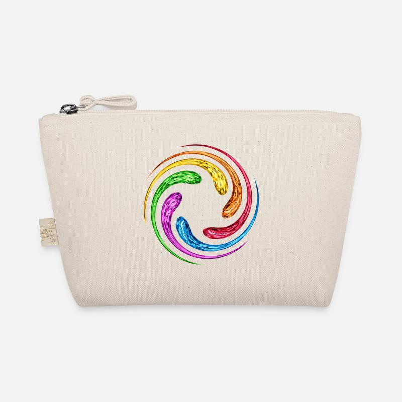 Infinity Spirale Unendlichkeit Steine Regenbogen - Bio-Täschchen - Natur