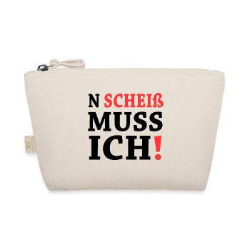 n scheiss muss ich black - Bio-Täschchen - Natur - Vorne
