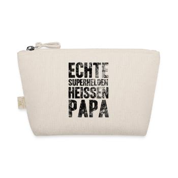 Real superheroes are called dad father's day gift - Organic Pouch - nature - Front