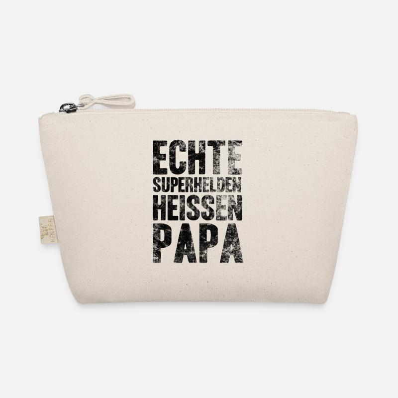 Echte Superhelden heißen Papa Geschenk Vatertag Bio-Täschchen