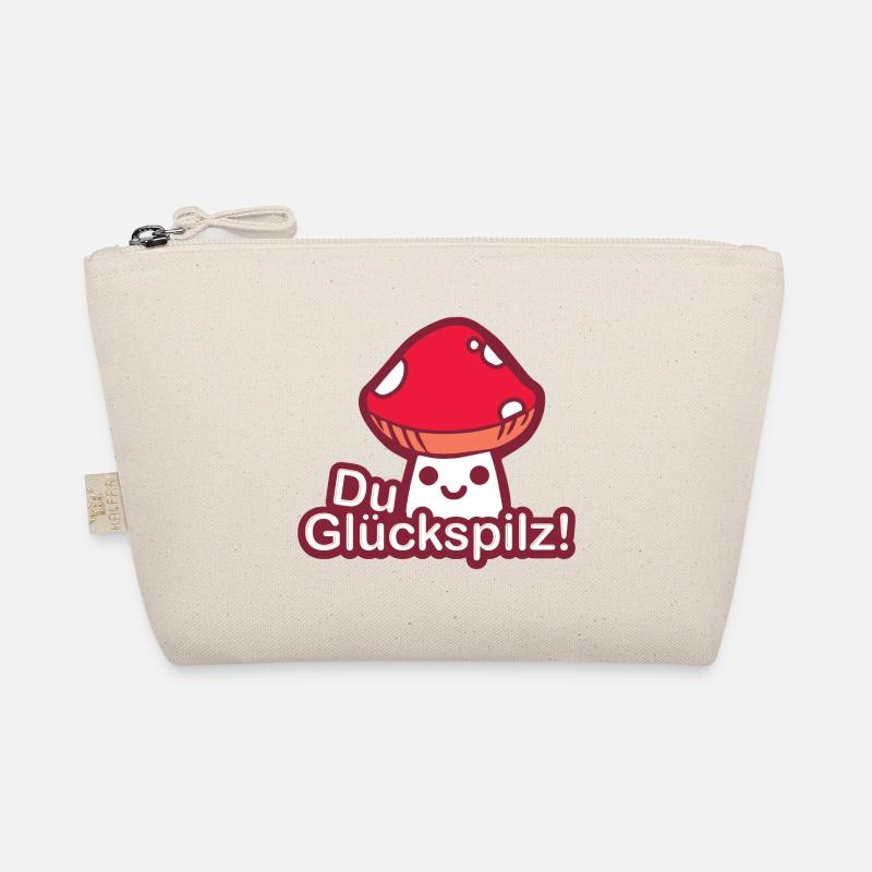 Du Glückspilz! Sprüche Spruch Witz Geschenk - Bio-Täschchen - Natur