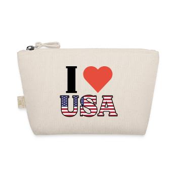 I <3 USA I love USA - Organic Pouch - nature - Front