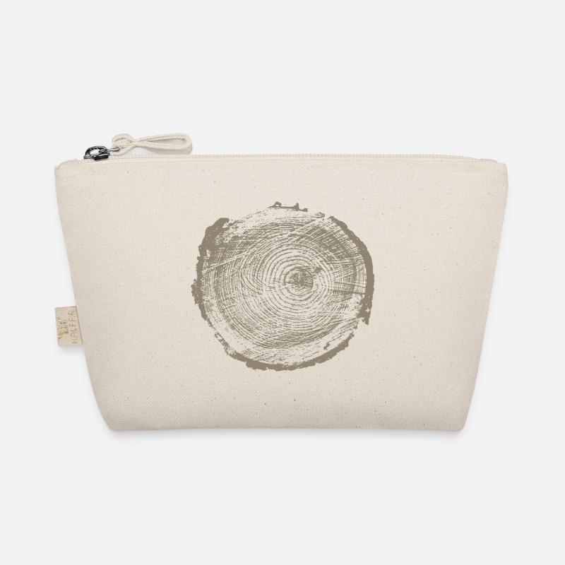 Tree wood annual rings Organic Pouch