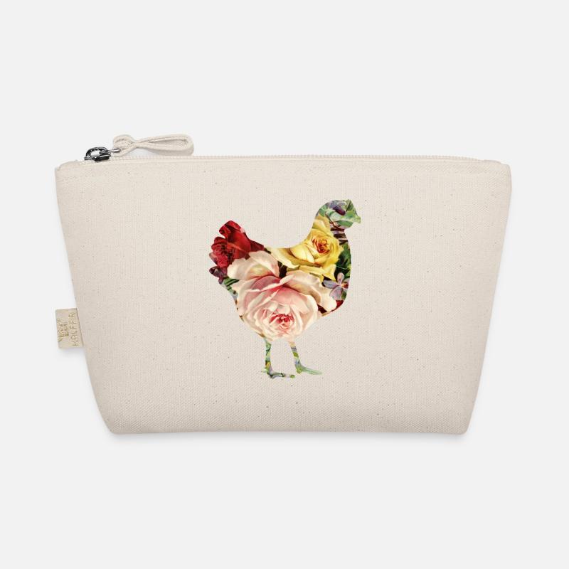 Blumen-Huhn - Bio-Täschchen - Natur