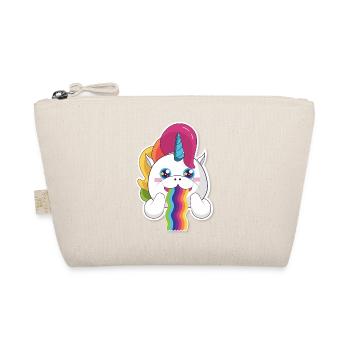 Einhorn Regenbogen - Bio-Täschchen - Natur - Vorne