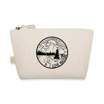 Ich love Nature - Natur, Camping, Outdoor, Zelten - Bio-Täschchen - Natur - Vorne