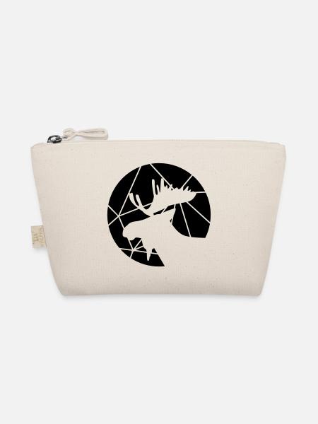 Moose grid pattern - Organic Pouch - nature