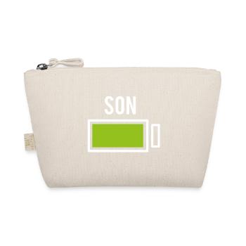 Sohn Partnerlook Partner Bro Batterie Akku Familie - Bio-Täschchen - Natur - Vorne