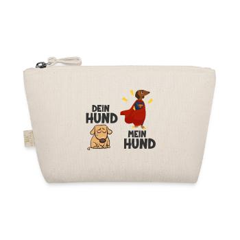 Dein Hund mein Hund Geschenk Superheld - Bio-Täschchen - Natur - Vorne