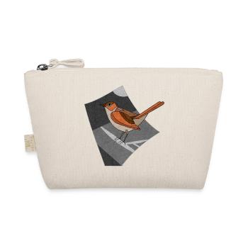 Vogel Nachtigall - Bio-Täschchen - Natur - Vorne