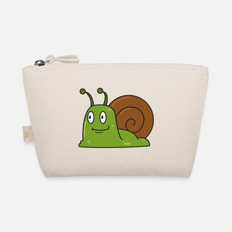 Schnecke Geschenk comic Schnecken Tier Natur Kind Bio-Täschchen