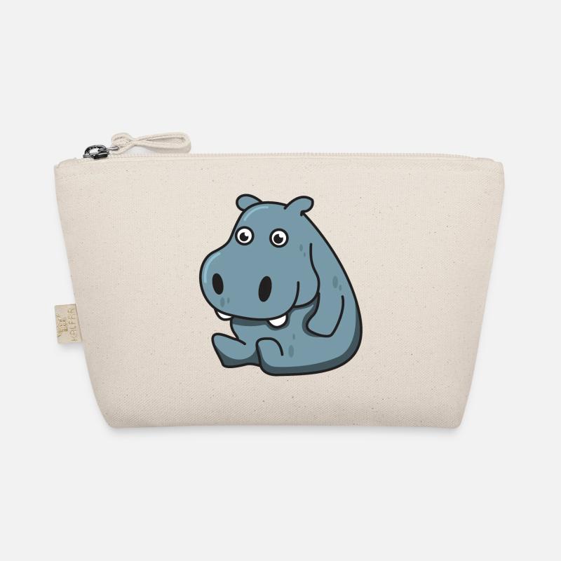 Nilpferd Geschenk Hippo Tier comic niedlich Kind Bio-Täschchen