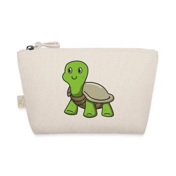 Turtle gift animal nature cartoon kids cute - Organic Pouch - nature - Front