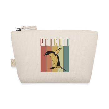 Pinguin Oldshool Geschenk Idee - Bio-Täschchen - Natur - Vorne
