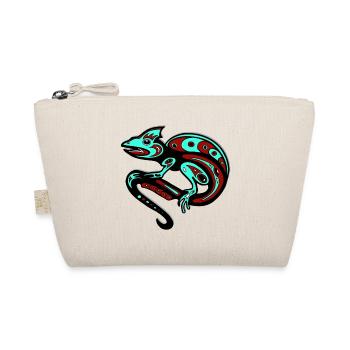 Tribal Chameleon animal reptiel kids gift idea - Organic Pouch - nature - Front