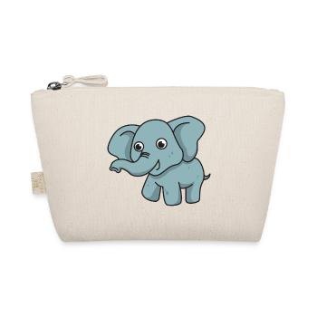 Elephant cartoon gift animal child proboscis cute - Organic Pouch - nature - Front