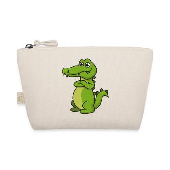 Krokodil Comic Geschenk Kroko Kind Echse Tier Nil - Bio-Täschchen - Natur - Vorne