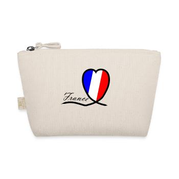 France Heart Souvenir - Organic Pouch - nature - Front
