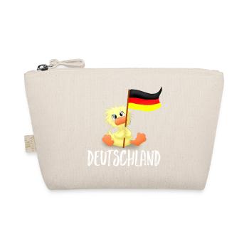 WEmmi Deutschland - Schrift in Weiß - Bio-Täschchen - Natur - Vorne