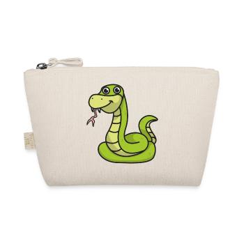 Snake cartoon gift animal snakes green - Organic Pouch - nature - Front