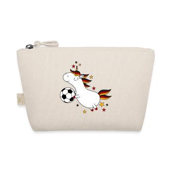Germany Unicorn Ball Soccer Girl Funny - Organic Pouch - nature - Front
