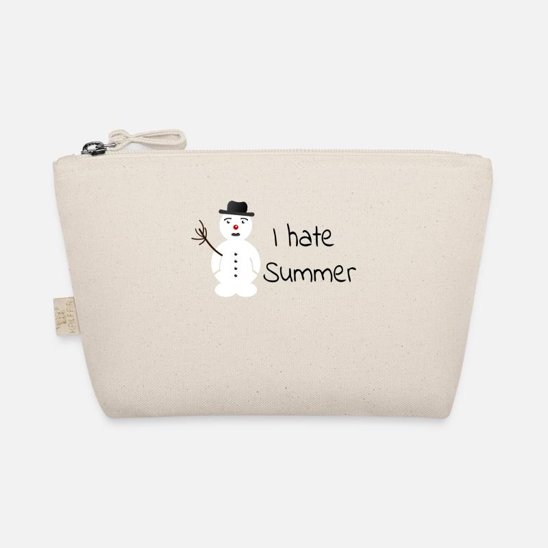 Ich hasse den Sommer, schmelzender Schneemann - Bio-Täschchen - Natur