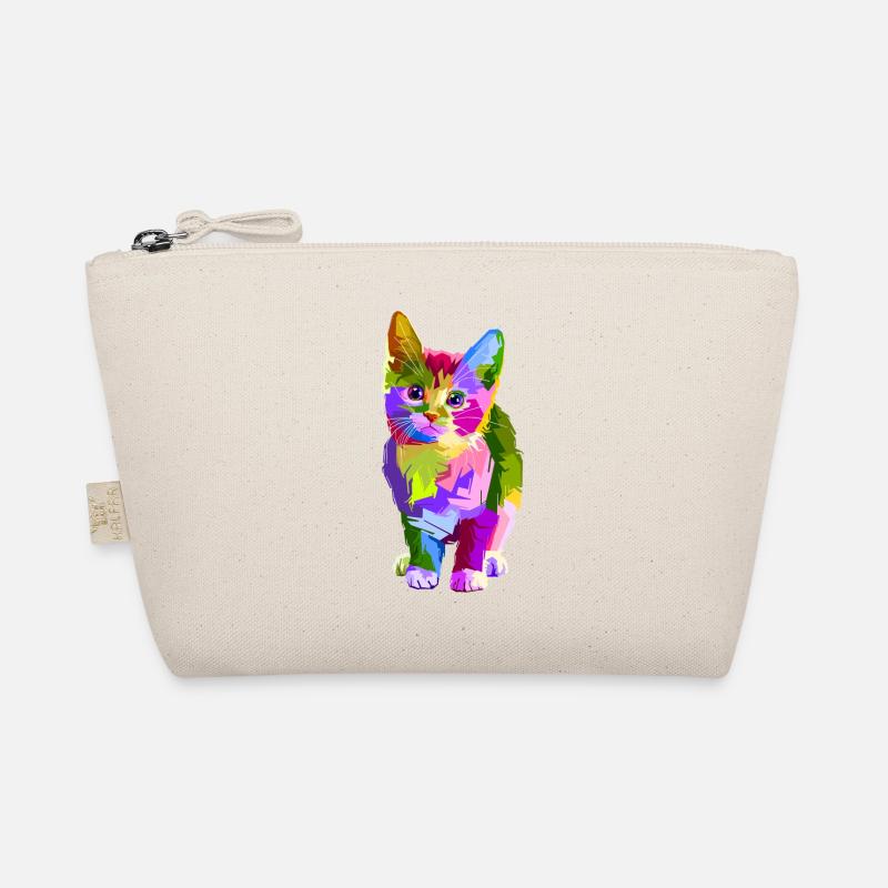Bunte Katze Bio-Täschchen