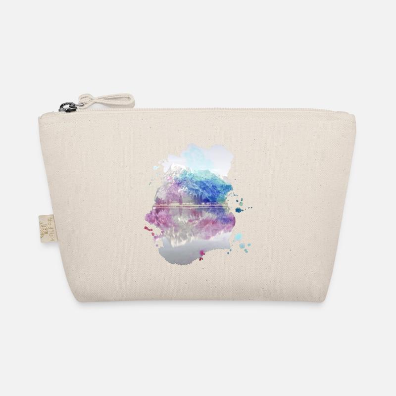 Fantasy Spiegel See Berge Farben Bunt Geschenk - Bio-Täschchen - Natur